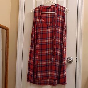 Bebop plaid sleeveless dress